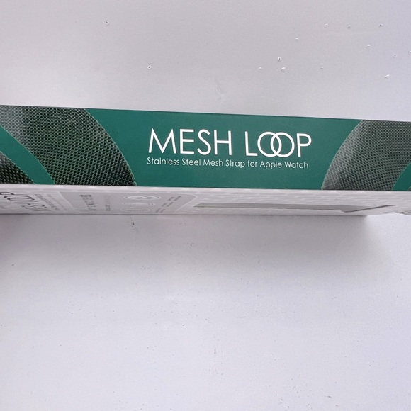 PRESS PLAY MESH MAGNETIC LOOP STAINLESS STEEL MESH STRAP FOR APPLE WATCH, GREEN - Picture 7 of 11